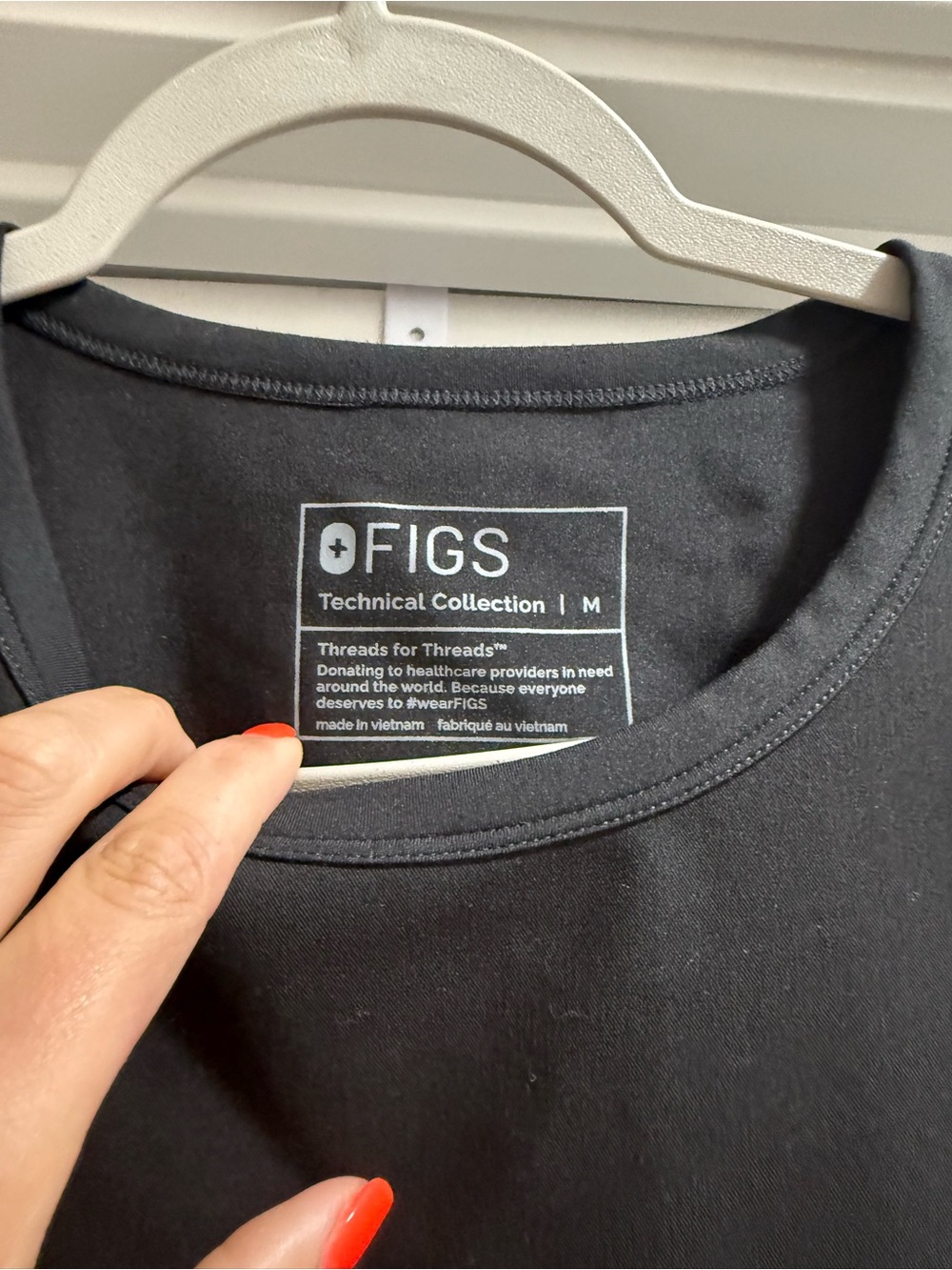 FIGS Black Canela Crewneck - Scrub Top - Picture 5 of 6